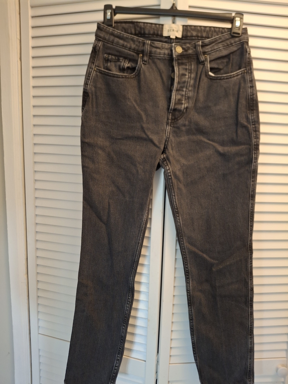 Sezane Le Brut Sexy Jeans In Faded Black Sz 8 NWT